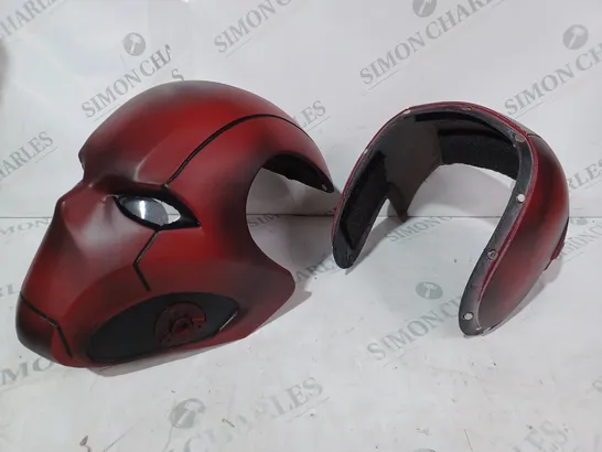 HANDMADE 3D PRINTED RED HOOD MASK W. LIGHT UP EYES