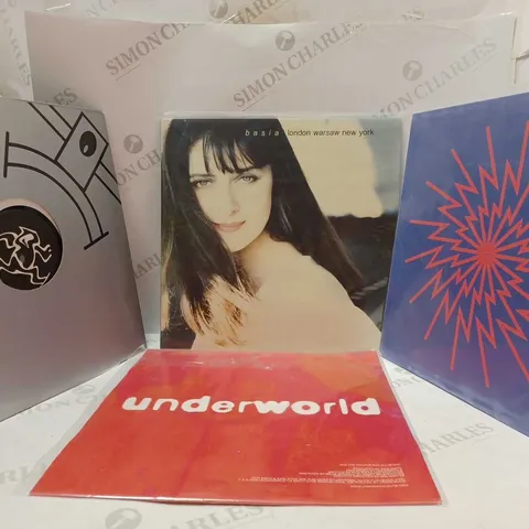 BOX OF APPROX 10 ASSORTED VINYL'S  TO INCLUDE - BASIA LONDON WARSAWN NEW YORK - UNDERWORLD - UKANDANZ AWO ECT 