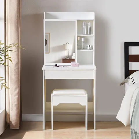 BOXED LUCRITIA DRESSING TABLE WITH MIRROR 