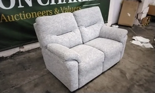 QUALITY BRITISH DESIGNED & MANUFACTURED G PLAN SEATTLE 2 SEATER SOFA REMCO LIGHT GREY FABRIC