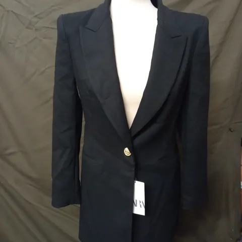 ZARA DOUBLE BREASTED BLACK BLAZER - SMALL