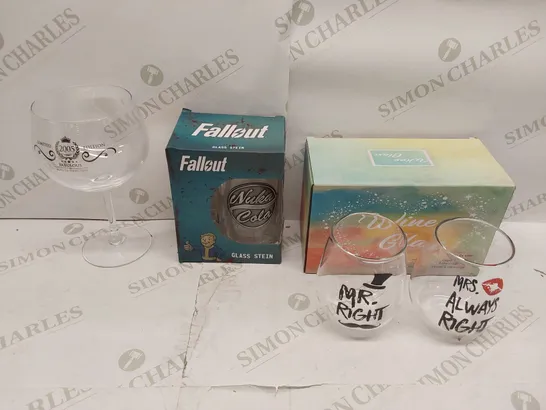 BOX OF APPROXIMATELY 7 BRAND NEW GLASSWARE PRODUCTS TO INCLUDE;