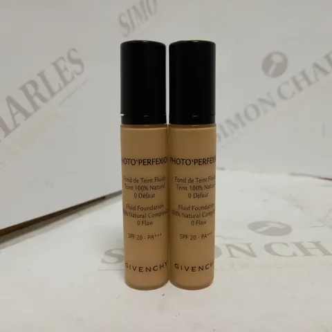 LOT OF 2 GIVENCHY PHOTO'PERFEXION FLUID FOUNDATION IN PERFECT GOLD (2 X 10ML)