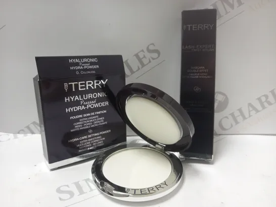 BOX OF 2 BY TERRY PRODUCTS TO INCLUDE HYALURONIC HYDRA PRESSED POWDER #0 COLOURLESS & LASH-EXPERT MASCARA #1 MASTER BLACK 