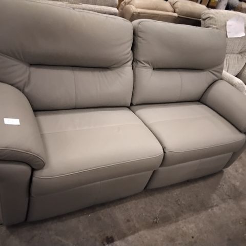 QUALITY G PLAN SEATTLE 3 SEATER ELECTRIC RECLINING SOFA IN CAMBRIDGE GREY LEATHER 