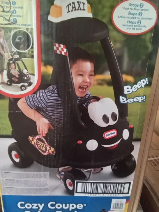 BOXED LITTLE TIKES COZY COUPE CAB TAXI - BLACK 