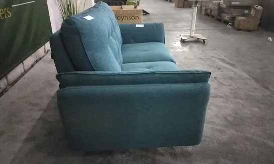 QUALITY ITALIAN DESIGNER BOLZANO 2 SEATER ELECTRIC RECLINER SOFA  - TEAL FABRIC 