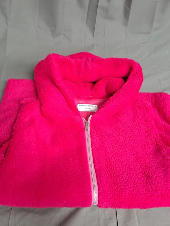 HELENE BERMAN TEDDY ZIP GILET IN PINK SIZE 14