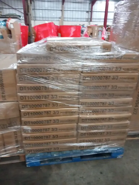 PALLET OF PEAKE WHITE MARBLE AND CHROME DINING TABLE PARTS