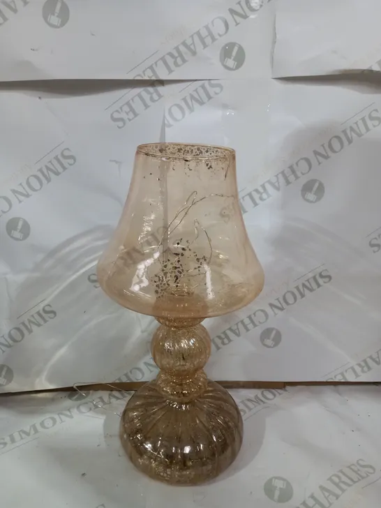 HOME REFLECTIONS PRE-LIT LED MERCURY GLASS LAMP GOLD