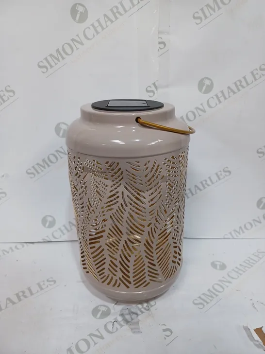 GARDEN REFLECTIONS SET OF 2 PATTERNED SOLAR LANTERNS