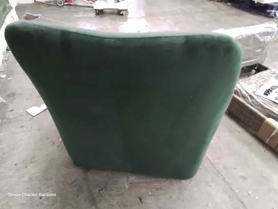 DESIGNER KENVER ACCENT CHAIR GREEN VELVET