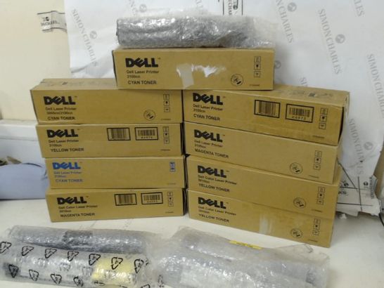 BOX OF 15 DELL LASER PRINTER TONER TO BE INCLUDED: CYAN, YELLOW, MAGENTA