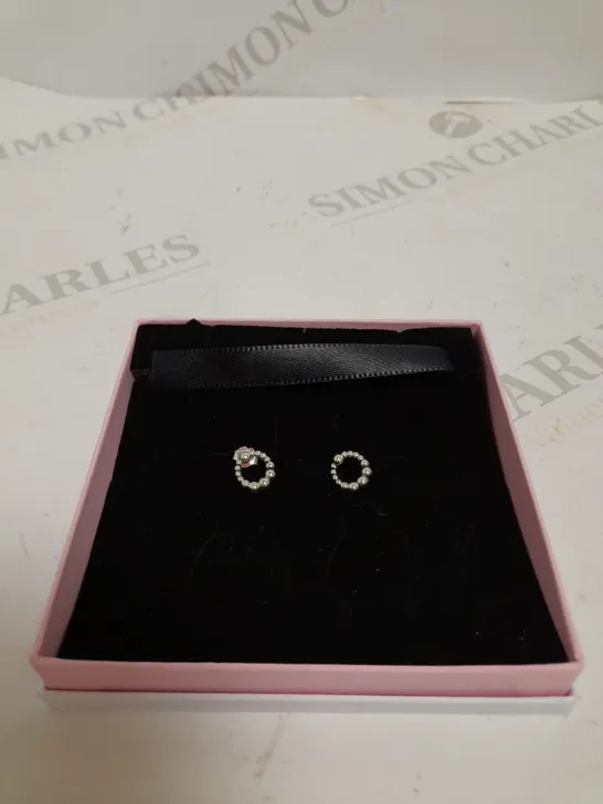 PANDORA BEADED CIRCLE STUD EARRINGS