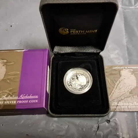 PERTH MINT 1OZ 2015 25TH ANNIVERSARY KOOKABURRA SILVER PROOF COIN