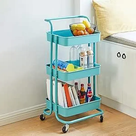 BOXED CLIPOP 3 TIER STORAGE CART ON WHEELS 