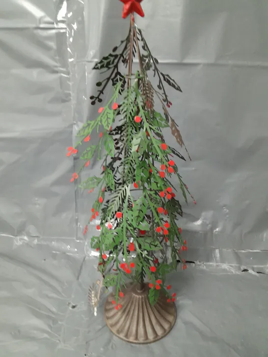 FESTIVE 40 CM METAL BERRY CHRISTMAS TREE RRP £22.99