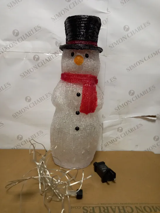 50CM SNOWMAN WITH TIMER ICE WHITE LEDS