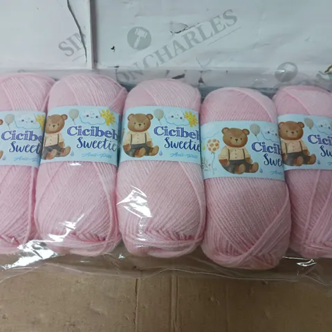 PACK OF 5 CICIBEBE PINK WOOL 