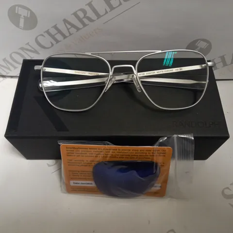 RANDOLPH USA SILVER AVIATOR PRESCRIPTION GLASSES 