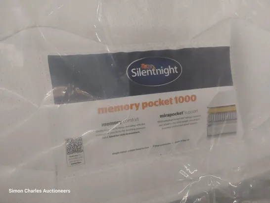 QUALITY BAGGED 5' KINGSIZE SILENTNIGHT MEMORY POCKET 1000 MATTRESS 