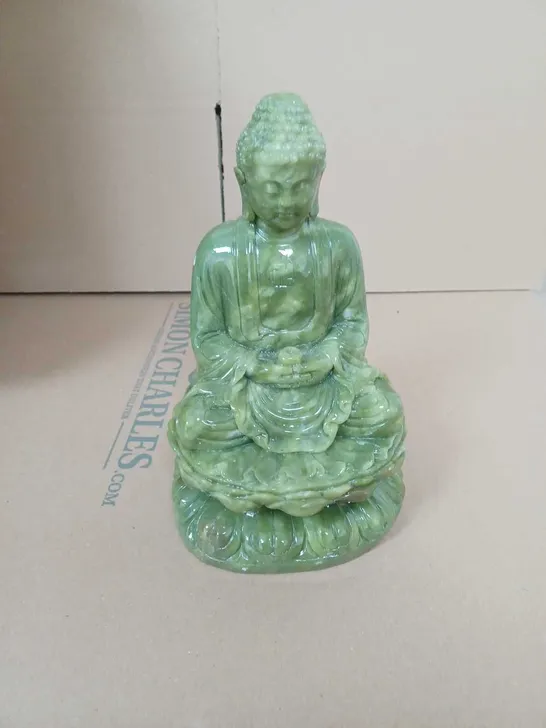  HAND-CRAFTED NATURAL SERPENTINE BUDDHA FIGURINE