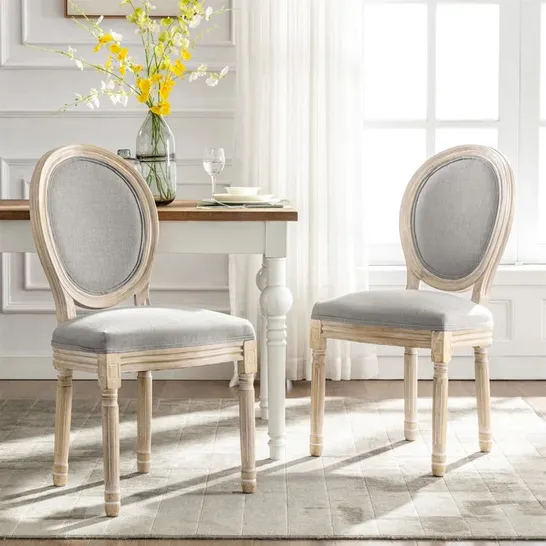 BOXED PAIR OF FLEUR DE LIS LIVING FRANCHISE DINING ROOM CHAIRS