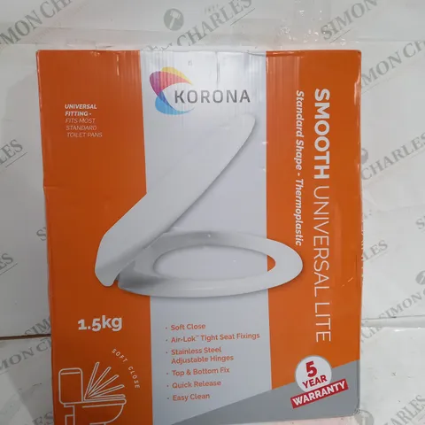 BOXED KORONA UNIVERSAL FITTING THERMOPLASTIC TOILET 