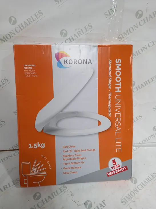 BOXED KORONA UNIVERSAL FITTING THERMOPLASTIC TOILET 