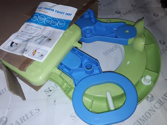 KIDS GREEN LADDER TOILET SEAT