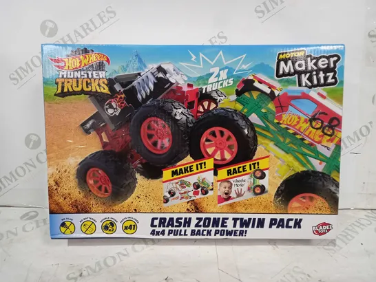 STEM ACTIVITY HOT WHEELS MONSTER TRUCKS CRASH ZONE TWIN PACK