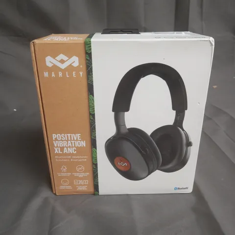 BOXED MARLEY POSITIVE VIBRATION XL ANC BLUETOOTH HEADPHONES IN BLACK