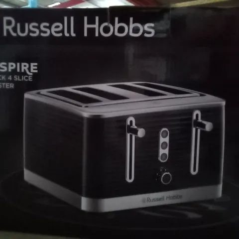 BOXED RUSSEL HOBBS INSPIRED 4 SLICE TOASTER , BLACK 