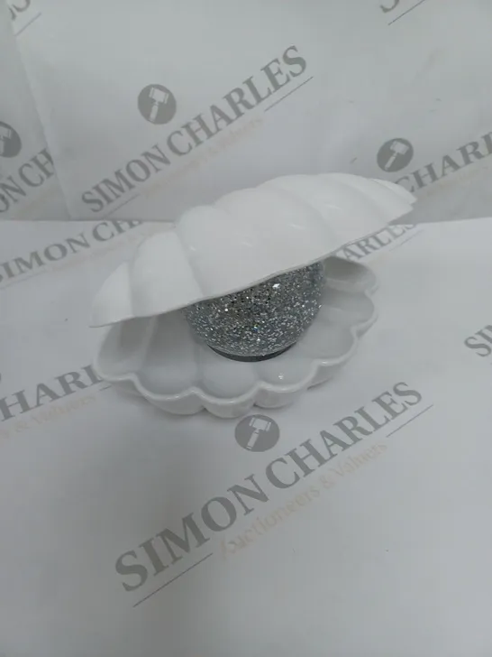 BOXED SENSE AROMA CLAM GLITTER PEARL COLOUR CHANGING LED LAMP 