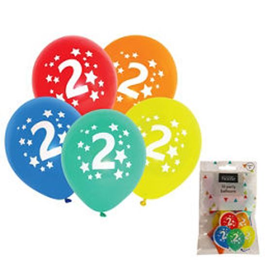 4 BOXES OF APPROXIMATELY 56 PACKS OF 10 PARTY BALLOONS NUMBERED '2'(APPROXIMATELY 2,240 BALLOONS IN TOTAL)