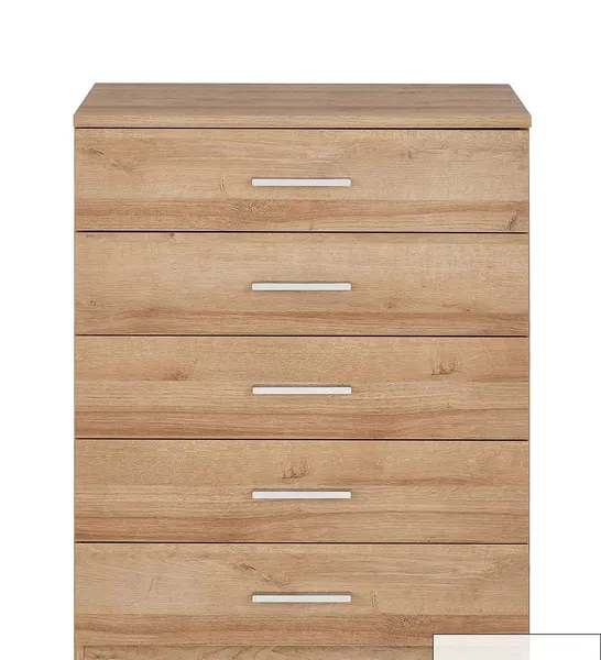 BOXED GRADE 1 PANAMA 5 DRAWER CHEST - WHITE (1 BOX) - COLLECTION ONLY  RRP £139