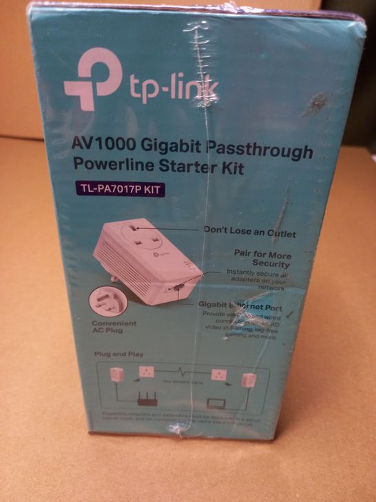 BOXED/SEALED TP-LINK AV1000 GIGABIT PASSTHROUGH POWERLINE STARTER KIT