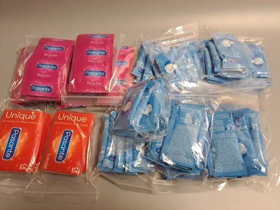 LOT OF ASSORTED CONDOMS AND LUBRICANTS