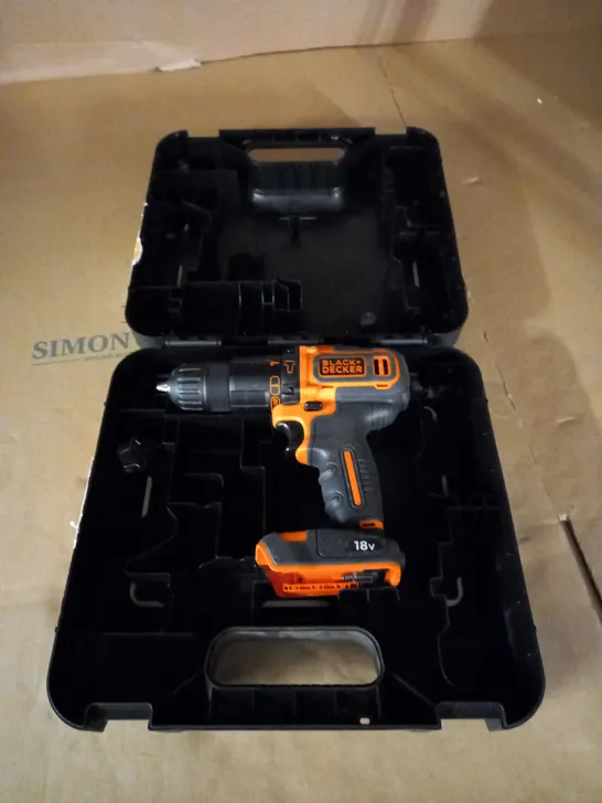 BLACK+DECKER 18 V CORDLESS 2-GEAR COMBI HAMMER DRILL