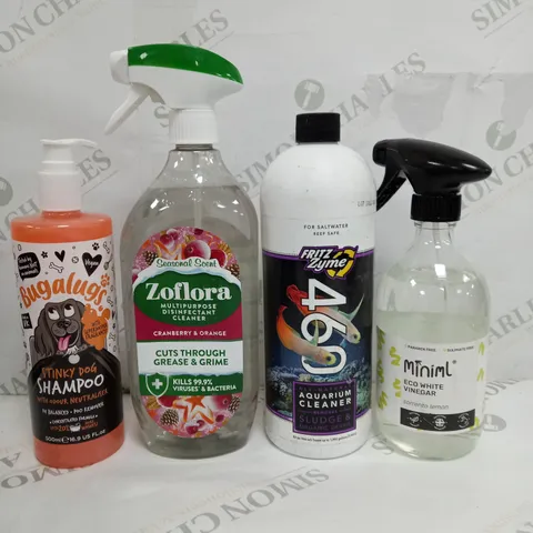BOX OF APPROXIMATELY 15 ASSORTED ITEMS TO INCLUDE - ZOFLORA DISINFECTANT, AQUARIUM CLEANER, DOG SHAMPOO ETC - COLLECTION ONLY