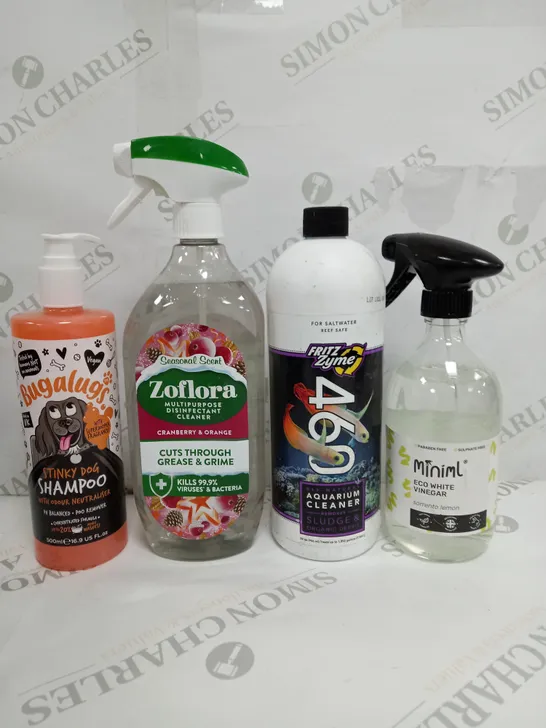 BOX OF APPROXIMATELY 15 ASSORTED ITEMS TO INCLUDE - ZOFLORA DISINFECTANT, AQUARIUM CLEANER, DOG SHAMPOO ETC - COLLECTION ONLY