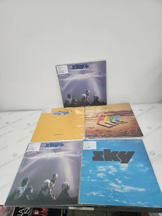 A COLLECTION OF 5 X SKY VINYL LPS.