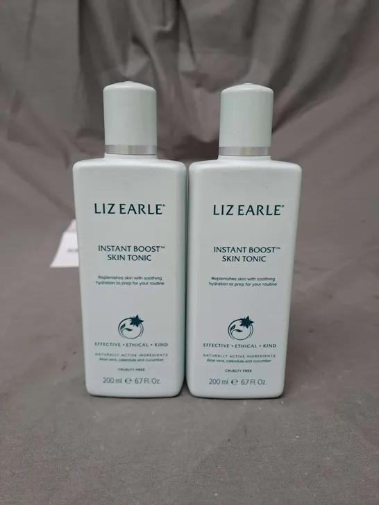 LOT OF 2 LIZ EARLE INSTANT BOOST SKIN TONIC 200ML