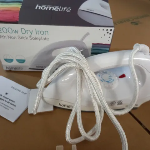 HOMELIFE 1200W DRY IRON WITH NON STICK SOLEPLATE