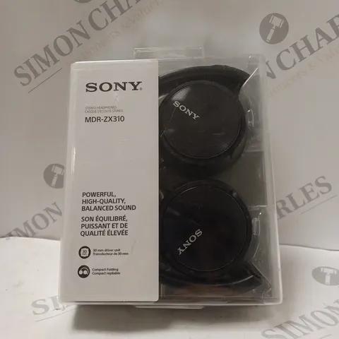 BOXED SONY MDR-ZX310 OVER-EAR HEADPHONES IN BLACK