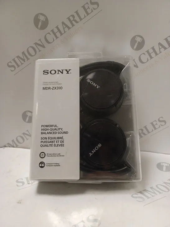 BOXED SONY MDR-ZX310 OVER-EAR HEADPHONES IN BLACK