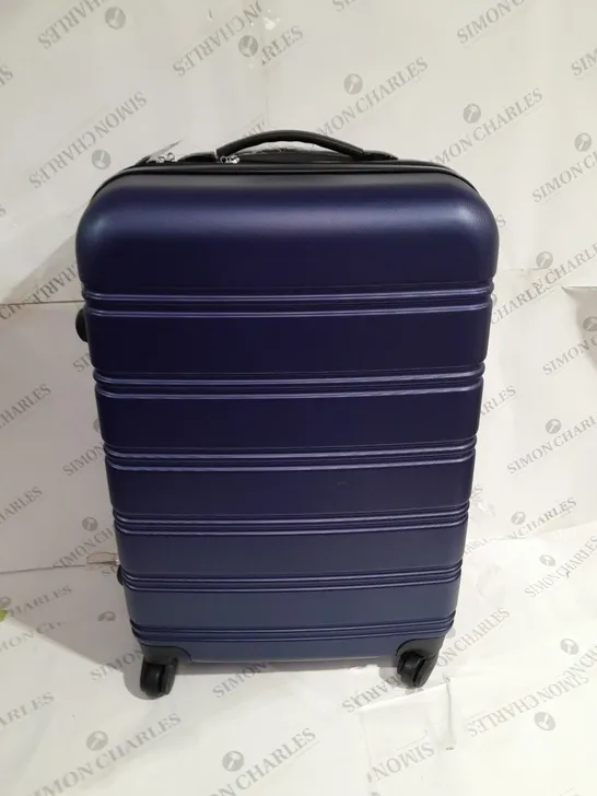 NAVY BLUE SUITCASE ON WHEELS