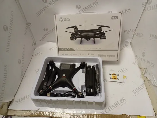 BOXED HOLY STONE 2.4GHZ REAL-TIME VIDEO/IMAGE TRANSMISSION QUAD-COPTER - MODEL HS110G - WITH TRANSMITTER, BATTERY, USB CABLE AND ACCESSORIES 