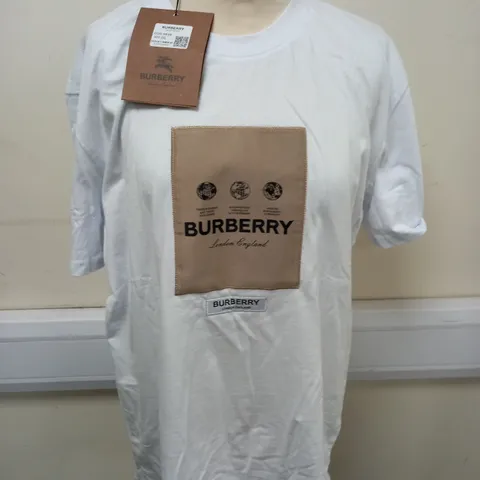BURBERRY WHITE T-SHIRT - XXL