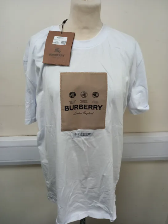 BURBERRY WHITE T-SHIRT - XXL